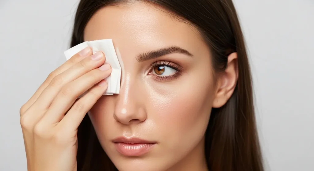 パウダータイプの日焼け止めを塗り直す手順のステップ写真