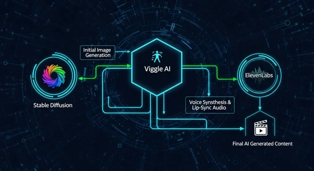 他のAIツールとViggle AIを組み合わせた高度な動画制作フロー