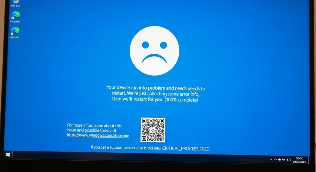 Windows 11のブルースクリーン画面