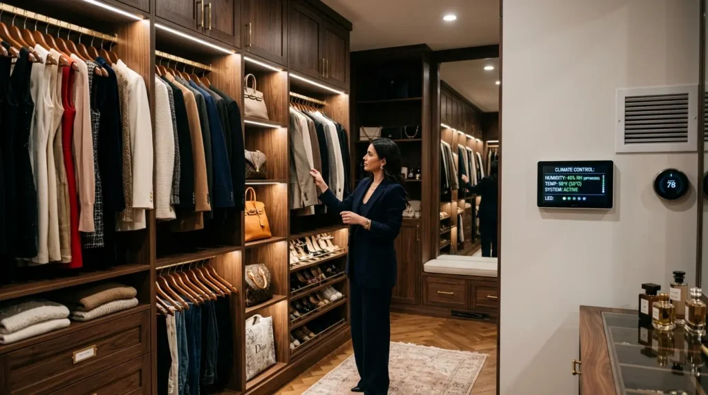 ブランド物の服を湿気から守るクローゼット管理。