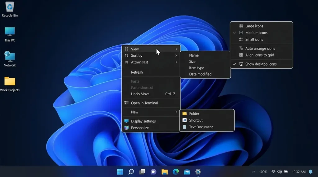 Windows 11の画面であえて旧仕様のクラシックな右クリックメニューを展開する手順
