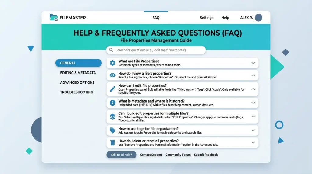 ファイル管理のエラー解決や設定手順に関するよくある質問のインフォグラフィック画面