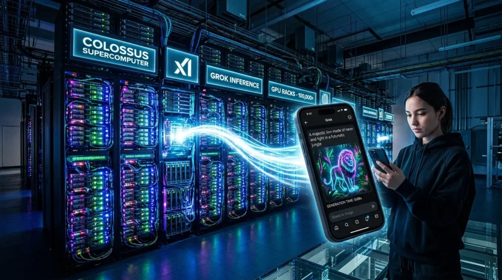 xAIのスーパーコンピューターが実現するGrokの高速画像生成
