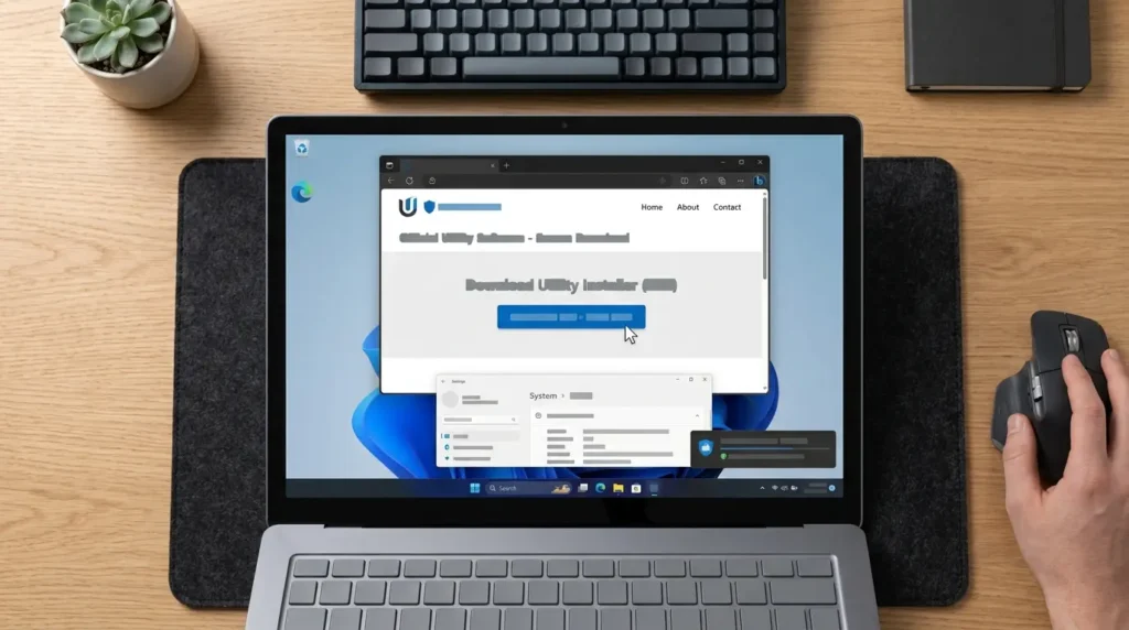 WebブラウザでVideoLANの正規ドメインを開きウイルス感染リスクのない安全なVLCの導入ファイルを確認する操作