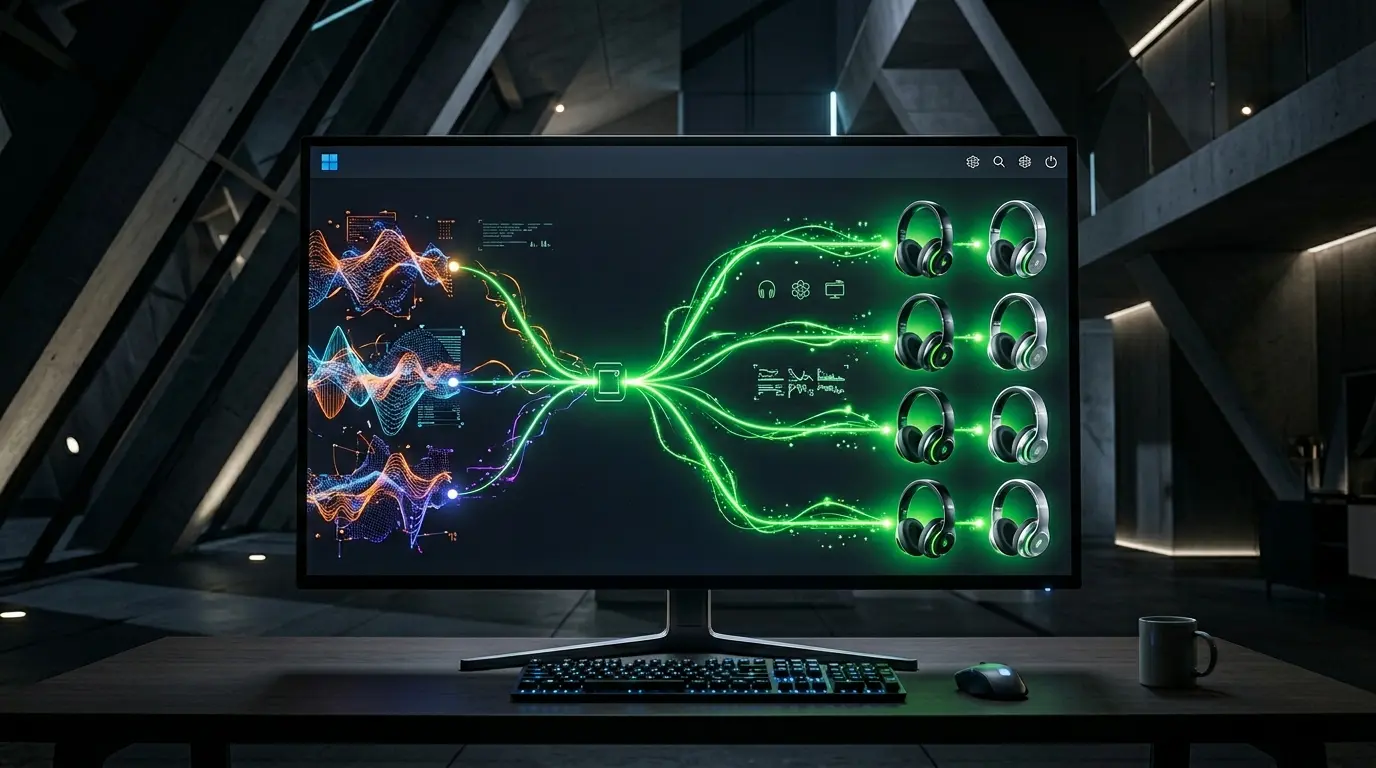 Windows 11の画面にワイヤレスイヤホンが接続済みと表示されているにもかかわらず音声が本体から流れる不具合の解決設定