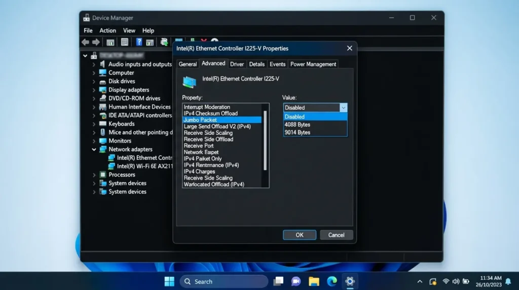 Windows 11のデバイスマネージャー画面からユニバーサルシリアルバスコントローラー内のUSBルートハブを開く操作