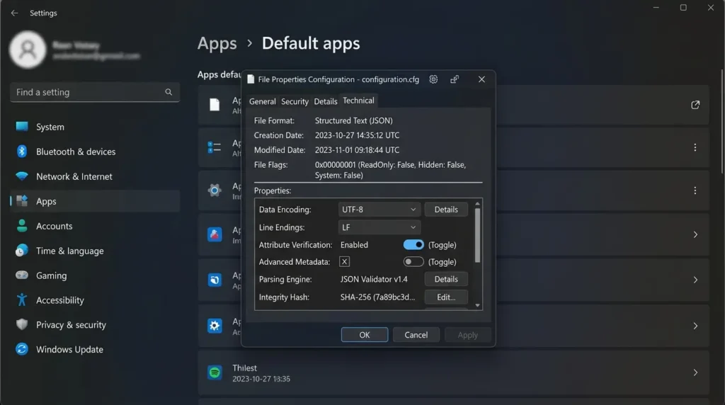 Windows 11の画面で開かないファイルを右クリックしてプロパティメニューを選択する操作
