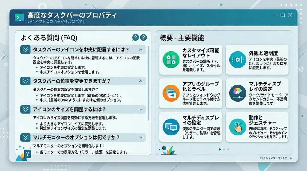 マルチタスク設定の仮想デスクトップ項目でタスクバー表示を使用中のデスクトップのみに変更する手順