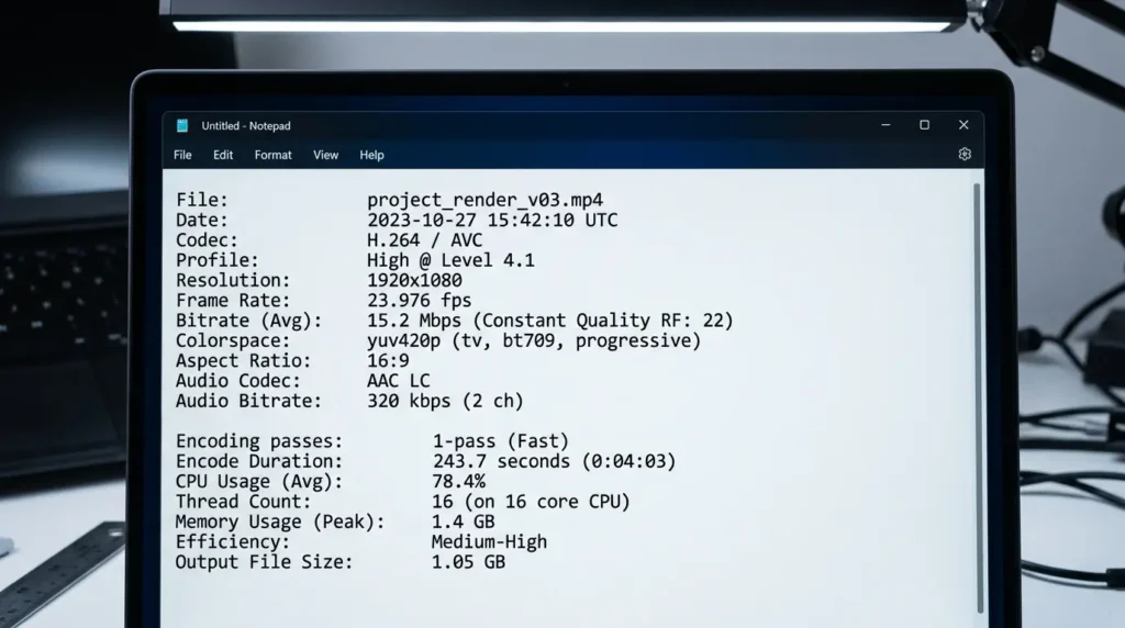 Windows 11のメモ帳画面で右下に表示されている文字コードのステータス表示を確認する操作
