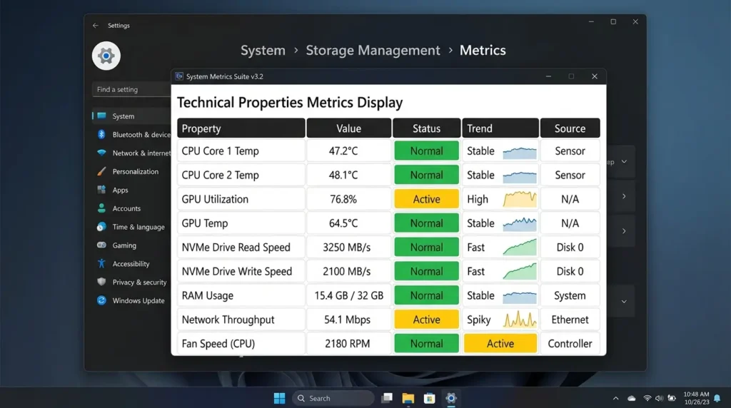 Windows 11の設定アプリ画面からシステムメニュー内にあるクリップボードの履歴設定を確認する操作