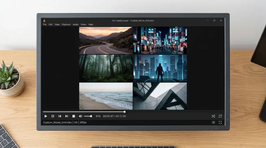 Windows 11の画面でVLCメディアプレイヤーを使って海外仕様のDVDディスクを滑らかに再生する操作