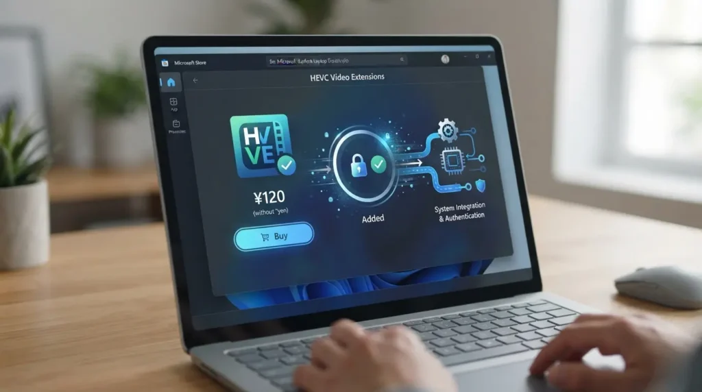 Microsoft StoreでのHEVCビデオ拡張機能の追加手順