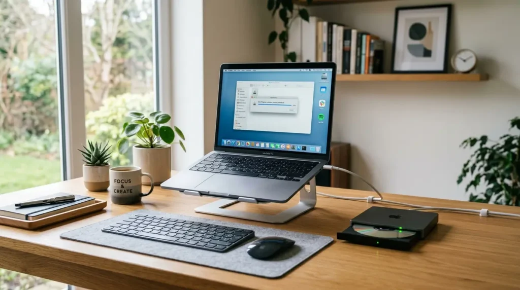 外付けDVDドライブを導入し最適化された薄型ノートPCの作業環境