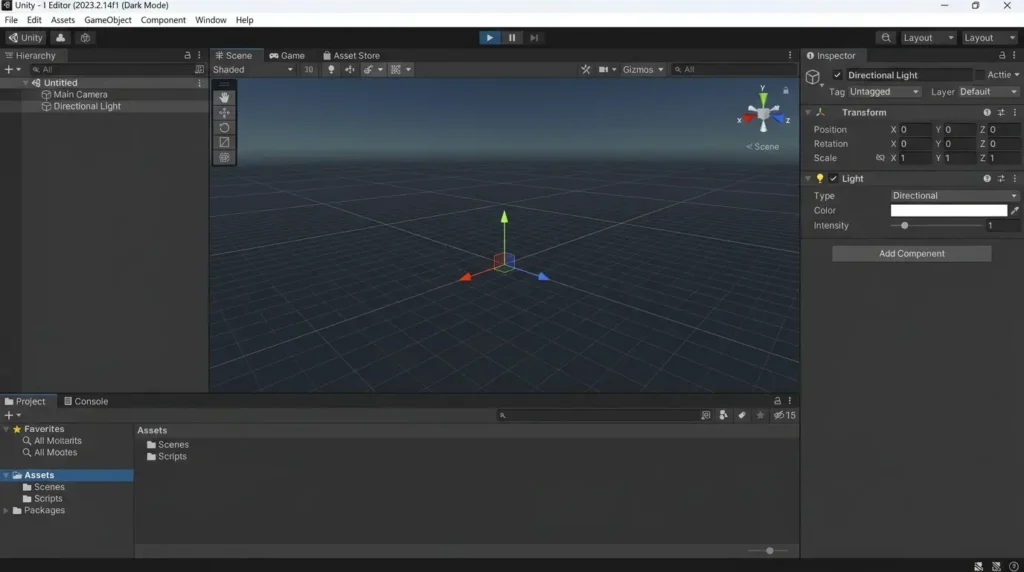 UnityでのVRChatワールド新規プロジェクト作成画面