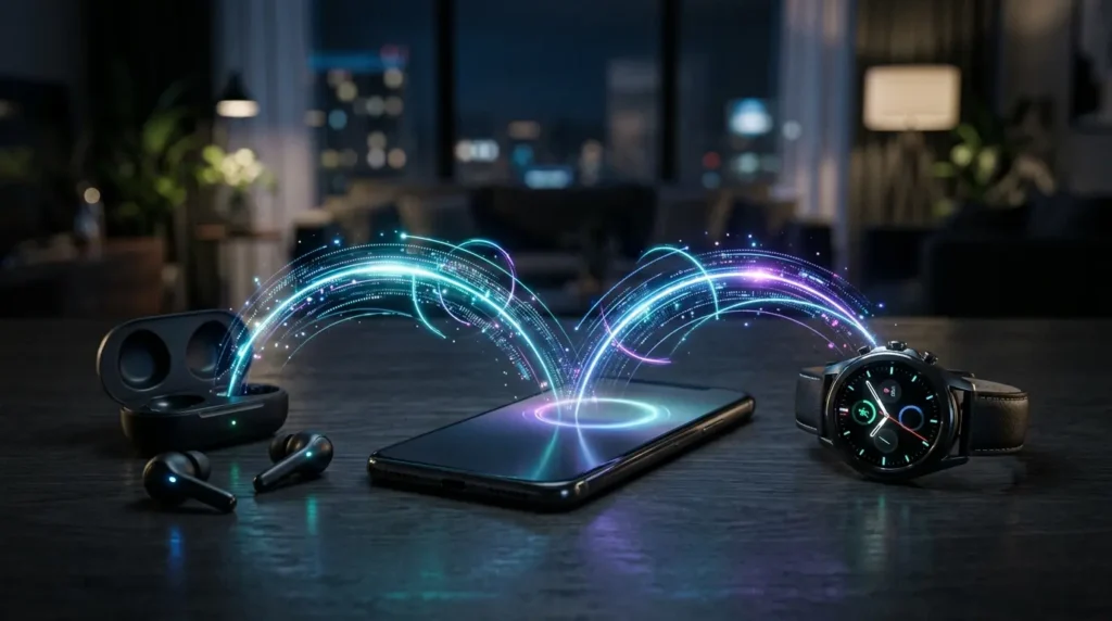 Bluetooth機器とスマートフォンの接続イメージ