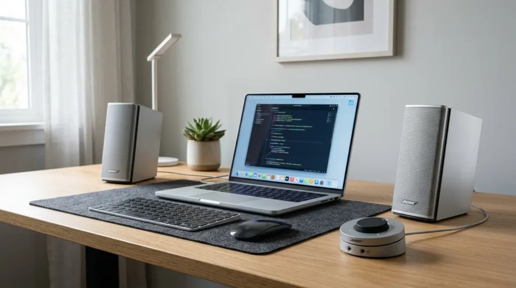 手元のコントロールポッドで直感的に操作できるBose Companion 20