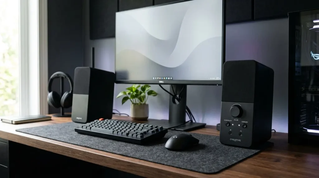 人の声を聞き取りやすくするボタンスイッチを備えたCreative T60
