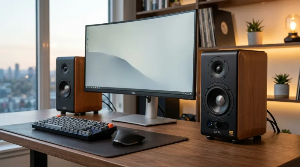 ハイレゾ対応の高級感あるEdifier S880DBブックシェルフスピーカー