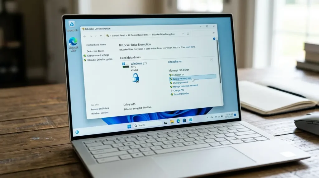 Windows 11のBitLockerドライブ暗号化の設定画面