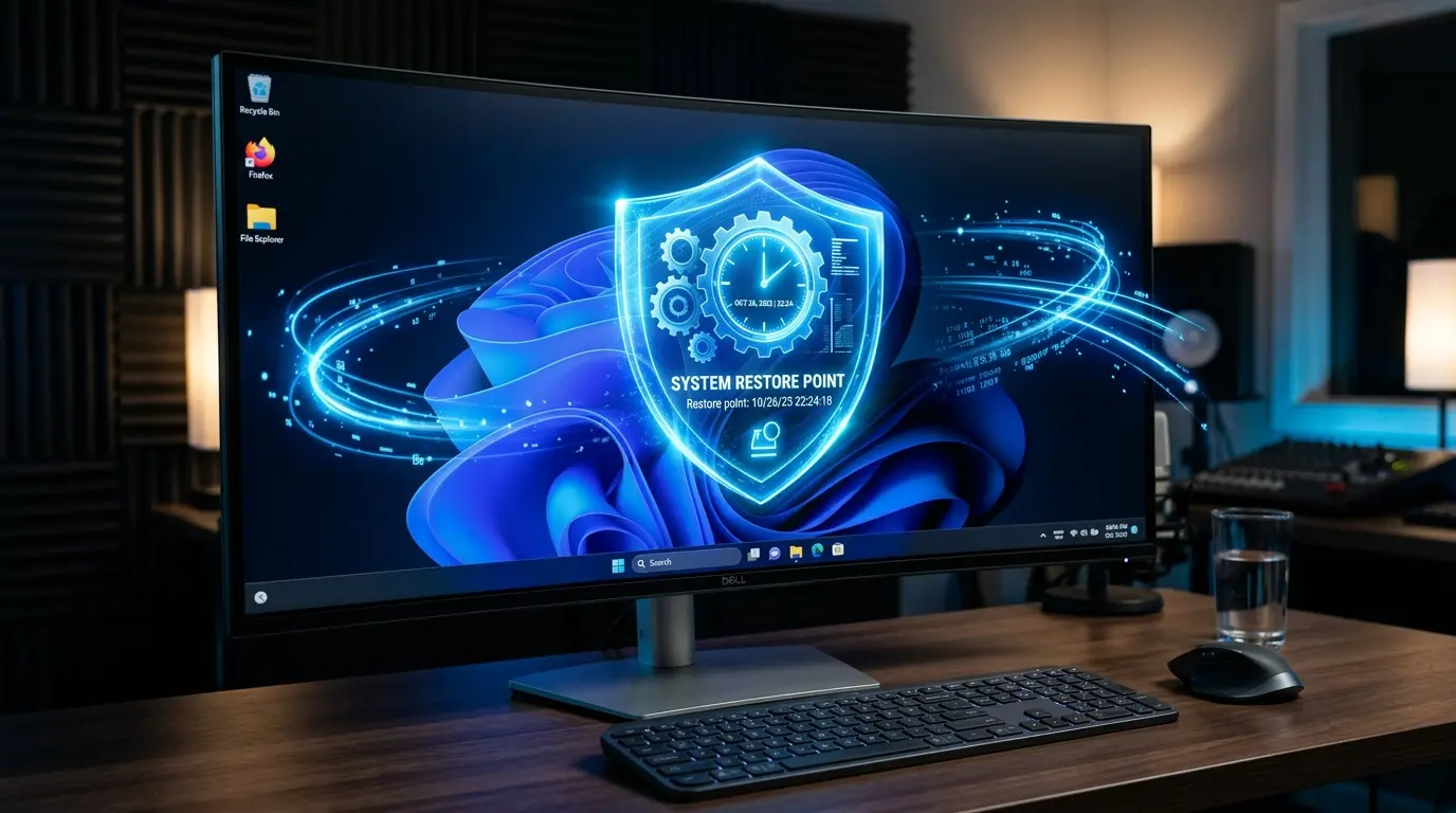 Windows 11でシステムの復元ポイントを作成してパソコンを保護している画面